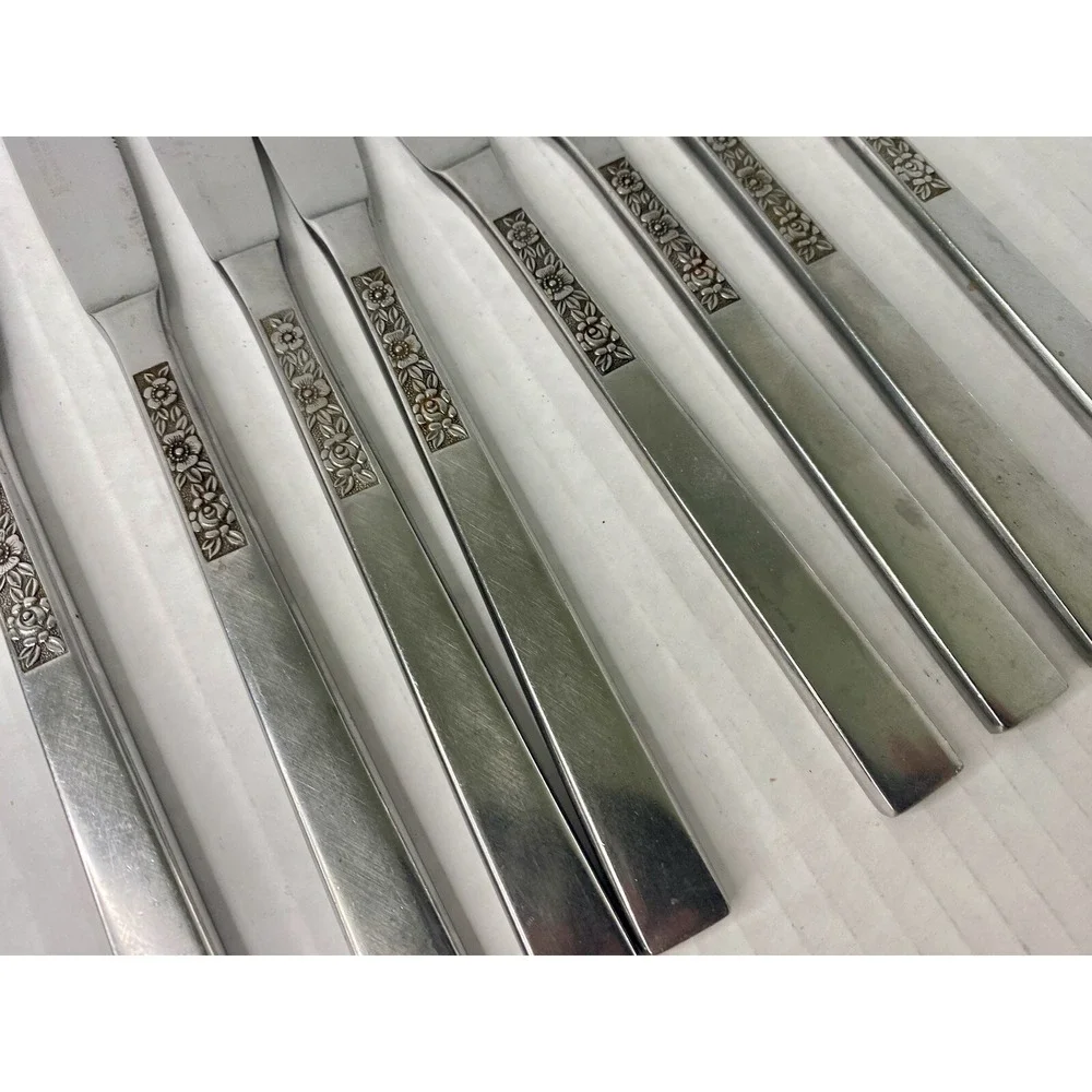 Stanley Roberts Dinner Knives Dorette Rose 9